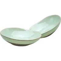 CreaTable Schale Basalt Bio, Pasta Bowl 2-tlg, Steinzeug, (Set, 2-tlg), Organische Form, Jedes Teil ein Unikat