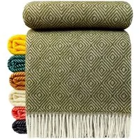 Wolldecke "TIROL V" 100 % Wolle, 140 x 200 cm, in versch. Farben, STTS