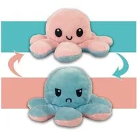 Montegoni Plüschfigur Wendbarer XL Oktopus Plüsch – 20 x 10 cm großes Weihnachtsgeschenk (kuscheltier Octopus kuscheltier)