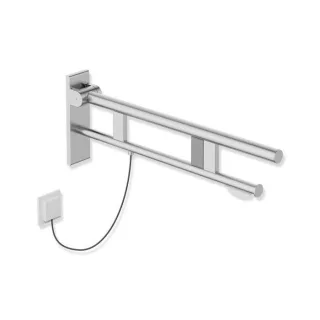 Hewi System 900 Stützklappgriff 900.50.187XA Ausladung 700 mm, Edelstahl matt geschliffen, rechts