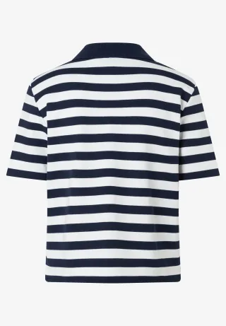 MORE & MORE - Streifen Polshirt blau - Gr. - 36