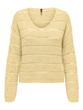 ONLY - ONLPAMELA LS V-NECK PULLOVER CC KNT Sunlight - Gr. - S