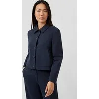 s.Oliver Funktionsjacke Indoor-Jacke Boxy-Jacke mit leichtem Futter und Hemdkragen