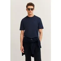 bugatti T-Shirt Basic Essential aus reiner Baumwolle