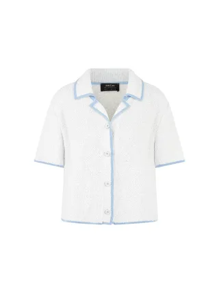 Marc Cain Collections - Kurzarm-Cardigan Knitted in Germany white - Gr. - 42