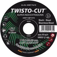 TWISTO-CUT Trennscheibe TWISTO-CUT SUPER-INOX Trennscheiben für Edelstahl 115 x 1,0 x 22 mm, Ø 115 mm