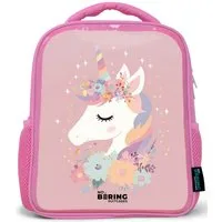 NoBoringSuitcases.com© Rucksack Rosa - Einhorn - Rosa - Blumen, Kinderrucksack, Schulrucksack, Freizeitrucksack, Mädchen, Kindergarten