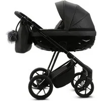 Knirpsenland Kombi-Kinderwagen Milano 2in1 Luxus 3D Wanne, Sportsitz, Wickeltasche, viel Zubehör, (Spar-Set), hohe Sicherheit durch One-Klick System der Kinderwagenaufsätze