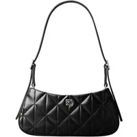 Calvin Klein Schultertasche QUILTED SM SHOULDER BAG, Damen Henkeltasche, Handtasche, Umhängetasche in gestepptem Look