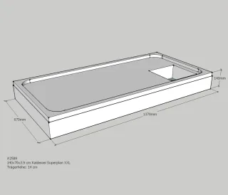 Neuesbad Wannenträger für Kaldewei Superplan XXL 140x70x3,9 SD21830