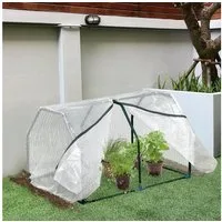 Outsunny Foliengewächshaus UV-beständige Frühbeet, Tomatenhaus für Garten zur Aufzucht, BxTxH: 99 x 71 x 60 cm, BxLxH: 71 x 99 x 60 cm, Mini Gewächshaus 1-St., Treibhaus, weiß, 99 x 71 x 60 cm