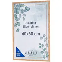 Levandeo® Bilderrahmen, Bilderrahmen Natur Eiche Optik 40x60 Made in EU Posterrahmen Portrait