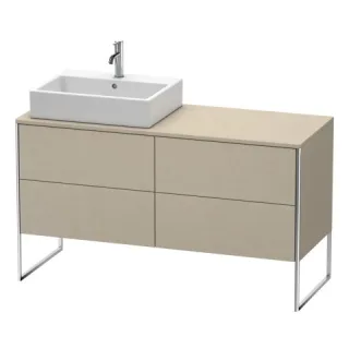Duravit XSquare Konsolenwaschtischunterbau bodenstehend Leinen Matt 1400x548x778 mm - XS4923L7575 XS4923L7575