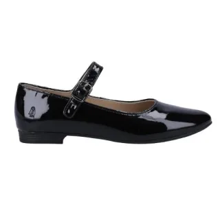 Hush Puppies - "Melissa" Riemchenschuhe für Damen, Leder (Schwarzer Lack)