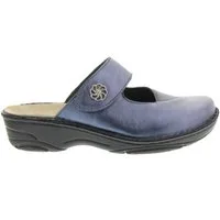 BERKEMANN Berkemann Heliane, blau Perlato / Stretch, Clog, Wechselfußbett, Weite Clog