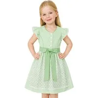 Isar-Trachten Dirndl Kinderdirndl 2tlg. - SALLY - hellgrün