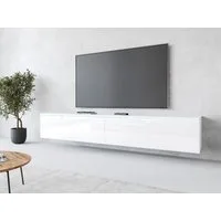 Home affaire Lowboard LOWBOARD VERA, wahlweise mit oder ohne Beleuchtung, Modernes griffloses TV-Board, 180 cm TV-Schrank, stehend und hängend