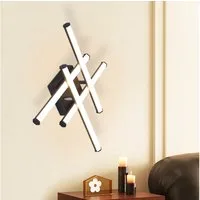 Nettlife LED Wandleuchte Innen Schwarz Modern 6/12/18/27W 3000K Flur Wandbeleuchtung Warmweiß, LED fest integriert, Warmweiß, Wandlicht für Wohnzimmer Schlafzimmer Küche
