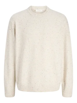 JACK&JONES - JORNORREBRO KNIT NEPS CREW NECK Sea Salt - Gr. - L