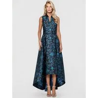 Apart Abendkleid mit Blüten- und Blättermuster