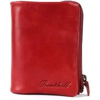 Benthill Geldbörse Klein Echt Leder Geldbeutel RFID Schutz 6 Kartenfächer Slim-Wallet, RFID-Schutz Kartenfächer Münzfach Reißverschlussfach