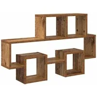 vidaXL Regal Wandregal Wandhalterung Altholz 82 x 15 x 51 cm Holzwerkstoff, 1-tlg.