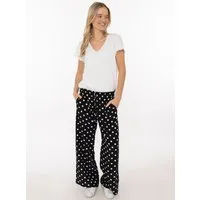 Zwillingsherz Stoffhose Sommerhose "Punkte" allover-Punktemuster, elastischer Bund mit Bindeband