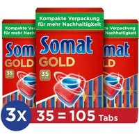 Somat Somat Gold Spülmaschinentabs 105 Stück Geschirrspültabs Spülmaschinentabs (105-St)