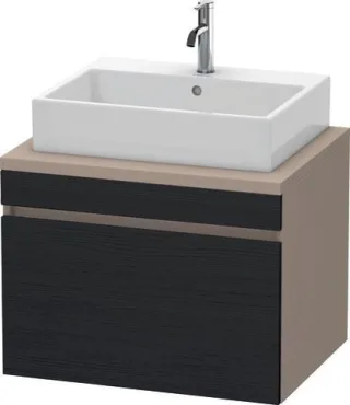 Duravit DuraStyle Konsolenwaschtischunterbau wandhängend Eiche Schwarz & Basalt Matt 700x548x512 mm  DS531101643