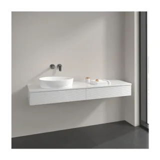 Villeroy und Boch Antao Waschtisch-Unterschrank K15150GF 160x19x50cm, Hahnlochbohrung, Waschbeckenplattenfarbe Lack, glossy white lacquer