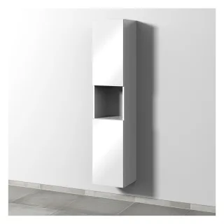 Sanipa 3way Hochschrank mit 2 Türen und 1 offenem Fach, Weiß-Glanz SF11478
