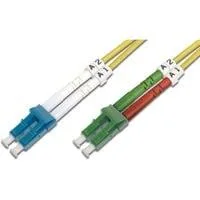 LWL Patchkabel, Duplex, LC (APC) > LC Stecker, Singlemode OS2 gelb, 2 Meter