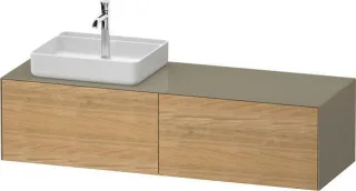 Duravit White Tulip Konsolenwaschtischunterbau wandhängend Natur Eiche & Stein Grau Matt & Hochglanz WT4864LH5H20000