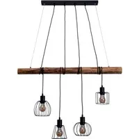 näve Pendelleuchte 4er Pendelleuchte "WOODLAND", ohne Leuchtmittel, retro optik