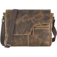 Greenburry Umhängetasche Vintage, used Look, Schultertasche 35x26cm, für Herren, für Damen