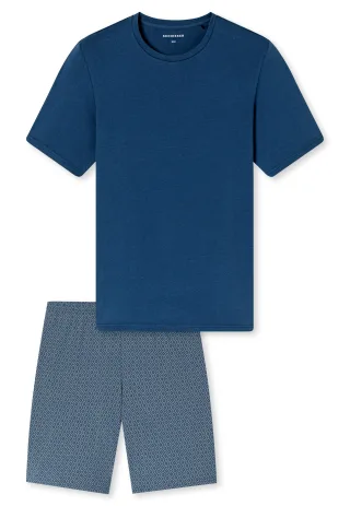 SCHIESSER - Schlafanzug kurz navy - Gr. - 50