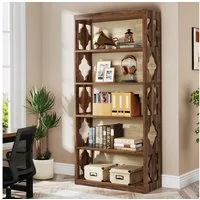 Tribesigns Bücherregal mit 6 Ebenen, 178cm freistehende Standregal, offenes Ausstellungsregal, offenes Büroregal, Holzausstellungsregal für Wohnzimmer, Schlafzimmer