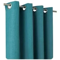 Haus und Deko Gardine Vorhang 140x245 cm Ösen blickdicht Struktur Leinenoptik uni Gardine (1 St), Ösen, blickdicht, Polyester