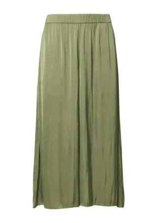s.Oliver Red Label - Marlenehose mit weitem Bein und elastischem Bund grün - Gr. - 36