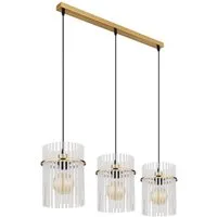 GLOBO LIGHTING Pendelleuchte GORLEY, ohne Leuchtmittel, Design Glasstäbe, Deckenlampe, Wohnzimmer, Esszimmer, Hängeleuchte