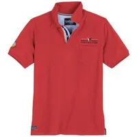redfield Poloshirt Redfield XXL Poloshirt rot Brusttasche maritim