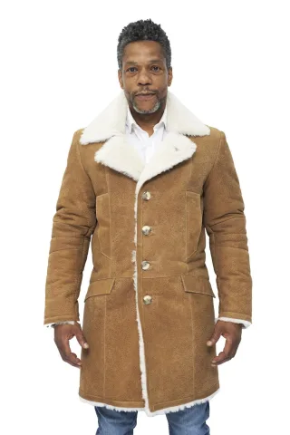 Warmer Herren-Trenchcoat aus Schaffell-Managua