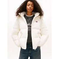 Tommy Jeans Steppjacke TJW OVS HOODED FLAG PUFFER EXT