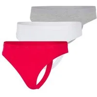 adidas Sportswear Tanga Active Essentials Cotton (3er Pack) weich, bequem, eng, basic, atmungsaktiv, mit Logobund, Baumwollmix