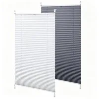 Sekey Plissee Plissee ohne Bohren Plissee für Fenster&Tür Lichtschutz Rollo Klemmfix, Faltrollo Mit oder ohne Bohren, Klemmfix, blickdicht, ohne Bohren, verspannt, Klemmfix, 30cm x 100cm Weiß