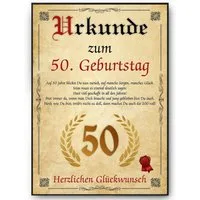 Tigerlino Poster Urkunde zum Geburtstag Mann Frau Geburtstagsgeschenk Geburtstagskarte, 50. Geburtstag Jahrgang 1976, Geburtstagsurkunde