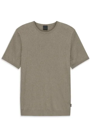 bugatti - Herren T-Shirt 1/2 Arm beige - Gr. - M