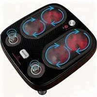 Forrlite Fußmassagegerät Shiatsu-Fußmassage mit Wärmefunktion, Elektrisches Massagegerät mit Wärmefunktion, Rollen und Luftkompression, Fußwärmer, Fußmassagegerät mit 360° Rundum-Kneten