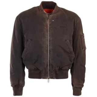 Off-White Diag Tab Vintage schwarze Bomberjacke