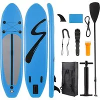 TLGREEN SUP-Board 305 x 76x 15 cm Inflatable Stand Up Paddle Board, (Surfbrett 10FT, Komplettes Zubehör, Verstellbares Paddel, Pumpe, Reiserucksack, Leine, Erwachsene Paddelboard), für Wassersport und Paddling,Tragfähigkeit 200KG